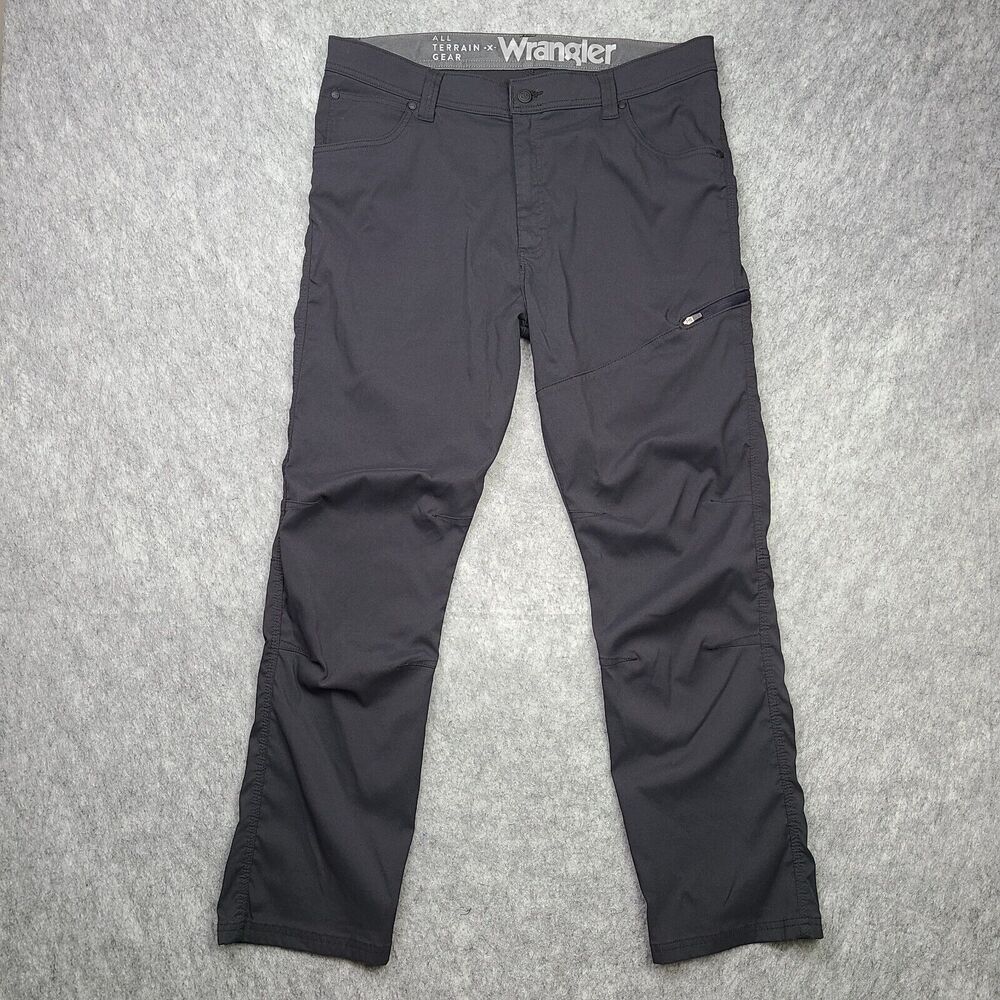 Wrangler ATG Pants Men 38x30 Black All Terrain Gear Work Camp Hiking Outdoor